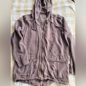 American Eagle Outfitters Hooded Jacket in Dusty Purple